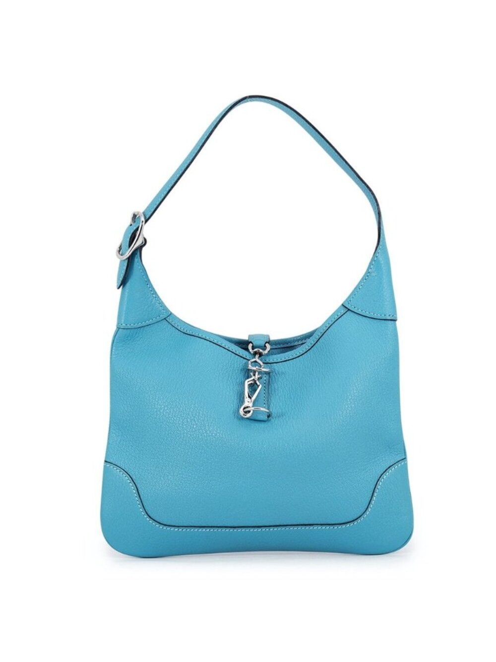 Hermes Shoulder Bag Ivory Silver Taurillon Clemence